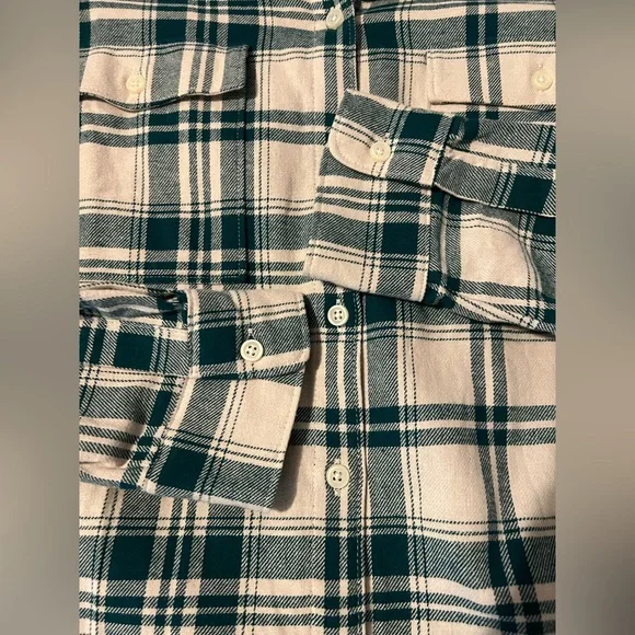 NWT Old Navy 100% Cotton The Boyfriend Shirt Flannel Plaid Button Down Size L - Picture 6 of 7